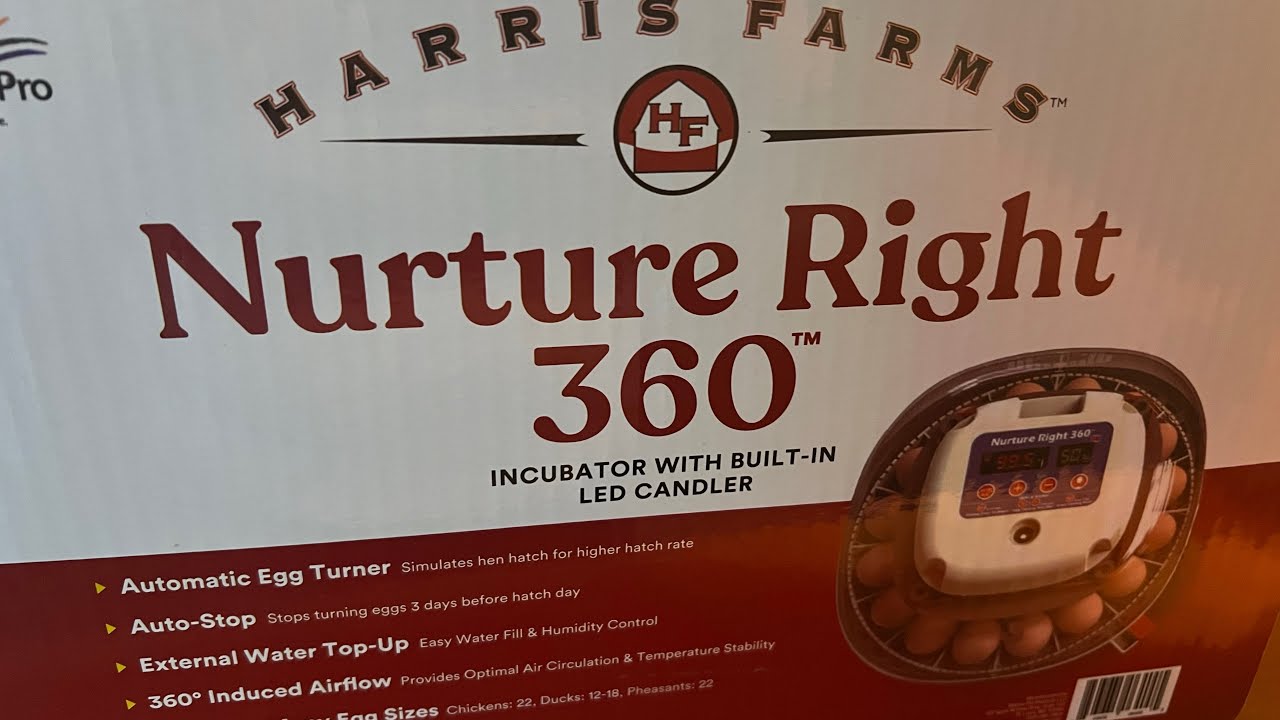 Review Of Harris Farms Nurture Right 360 incubator with built-in LED Candler/ results of hatching