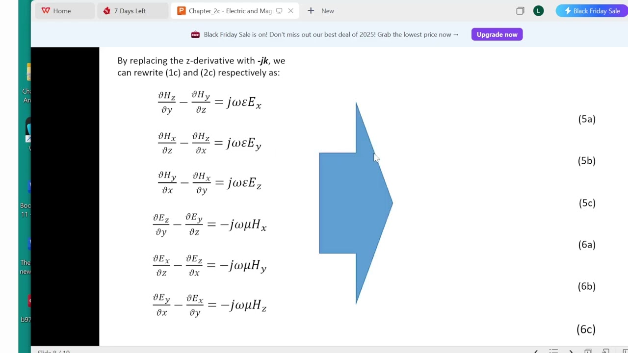 Expressing Transverse Field Components in Terms of Longitudinal Components in Maxwell's Equations