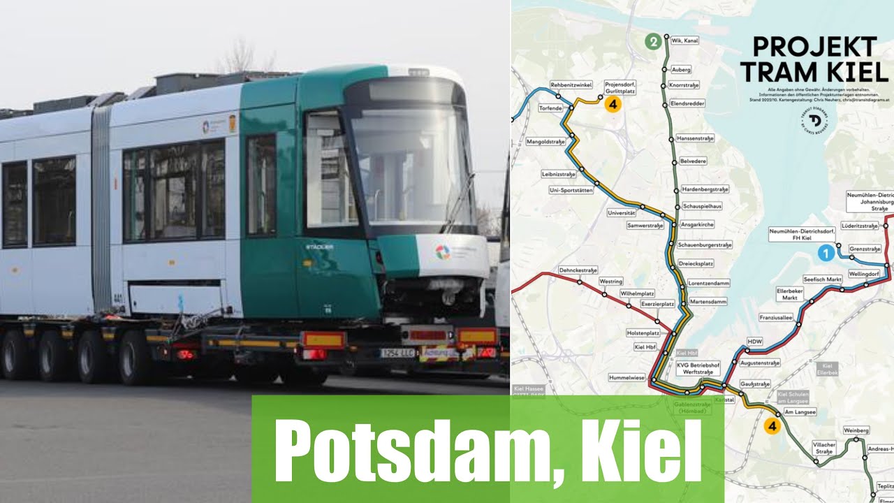 [News] Erste NEUE Bahn für Potsdam geliefert, NEUE Straßenbahn Kiel 1 Schritt weiter