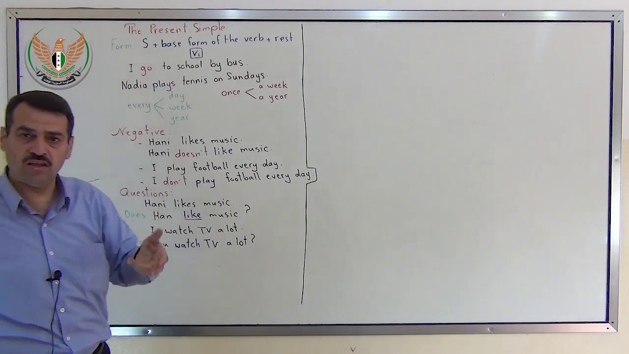 الثالث الإعدادي   الإنجليزي   الحاضر البسيط والحاضر المستمر