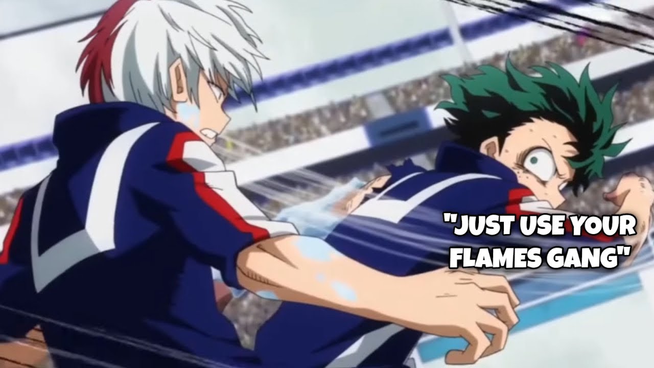When DEKU squared up to TODOROKI to RAGEBAIT him into using his FLAMES
