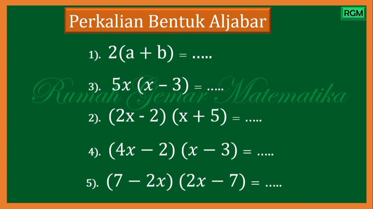 CARA MENGHITUNG PERKALIAN ALJABAR #aljabar #aljabarkelas7