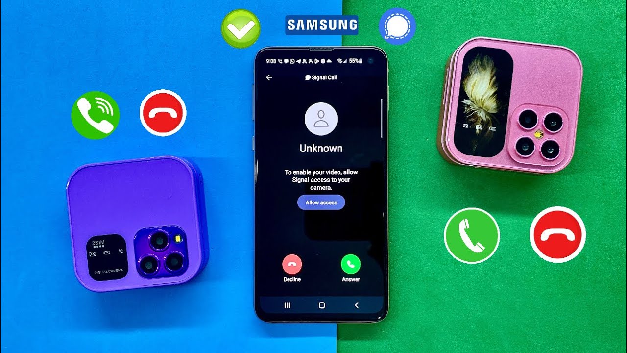 Android Incoming Call Signal + GoChat on Samsung S10e & Incoming Call i16pro Vs i17pro