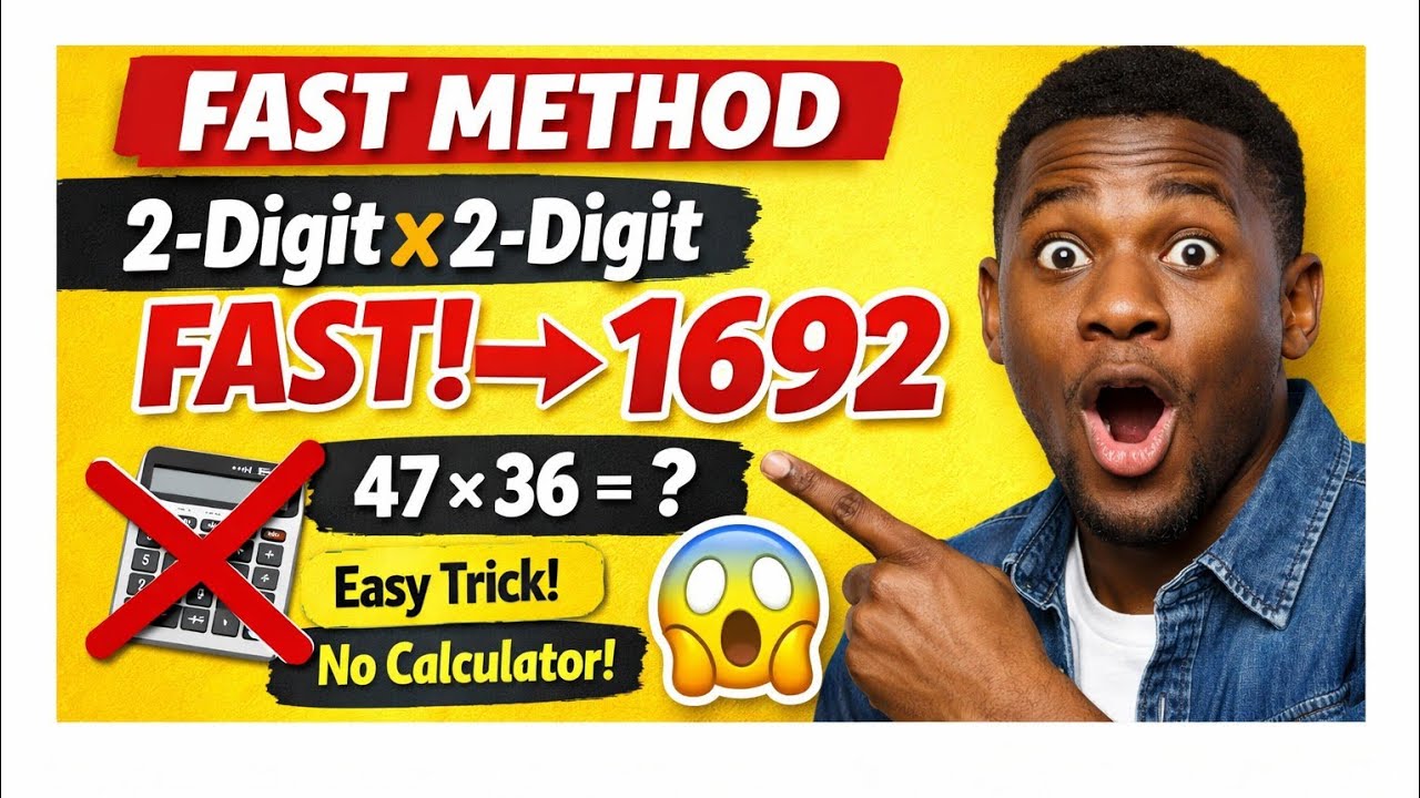 Fastest Way to Multiply 2-Digit by 2-Digit Numbers (In Seconds!)