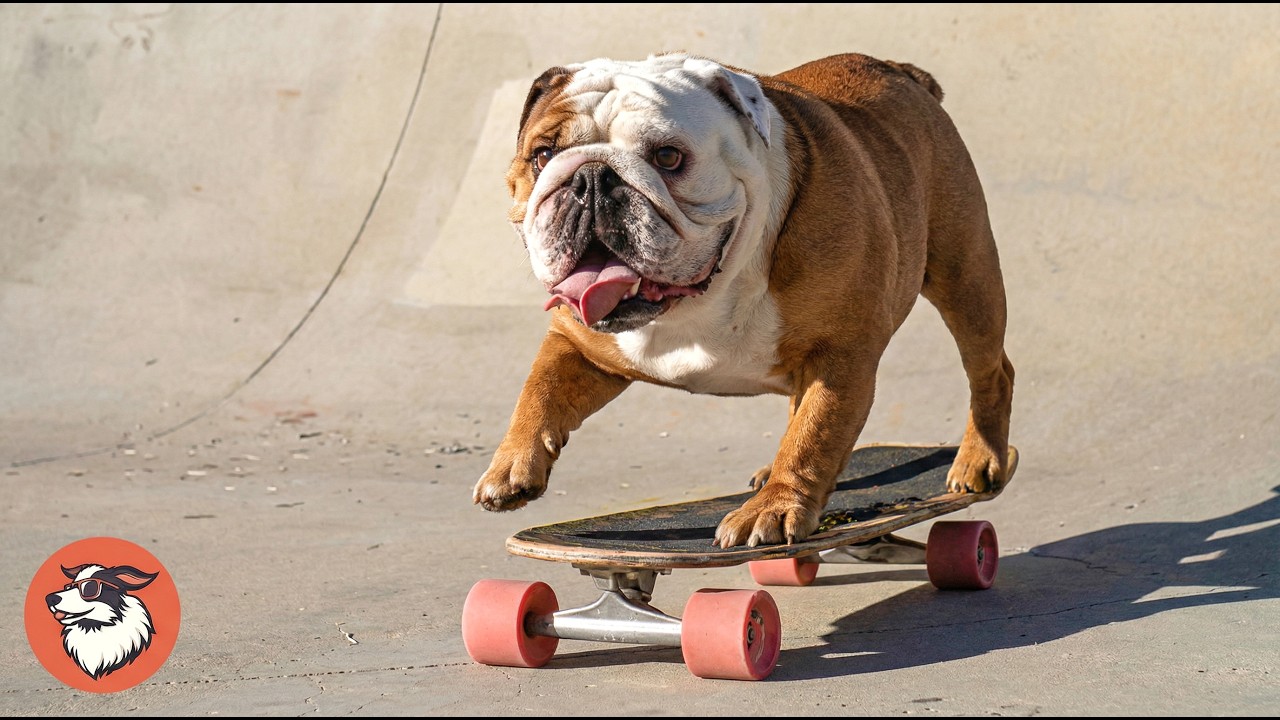 Skateboarding Bulldog Brothers Live Their Best Life