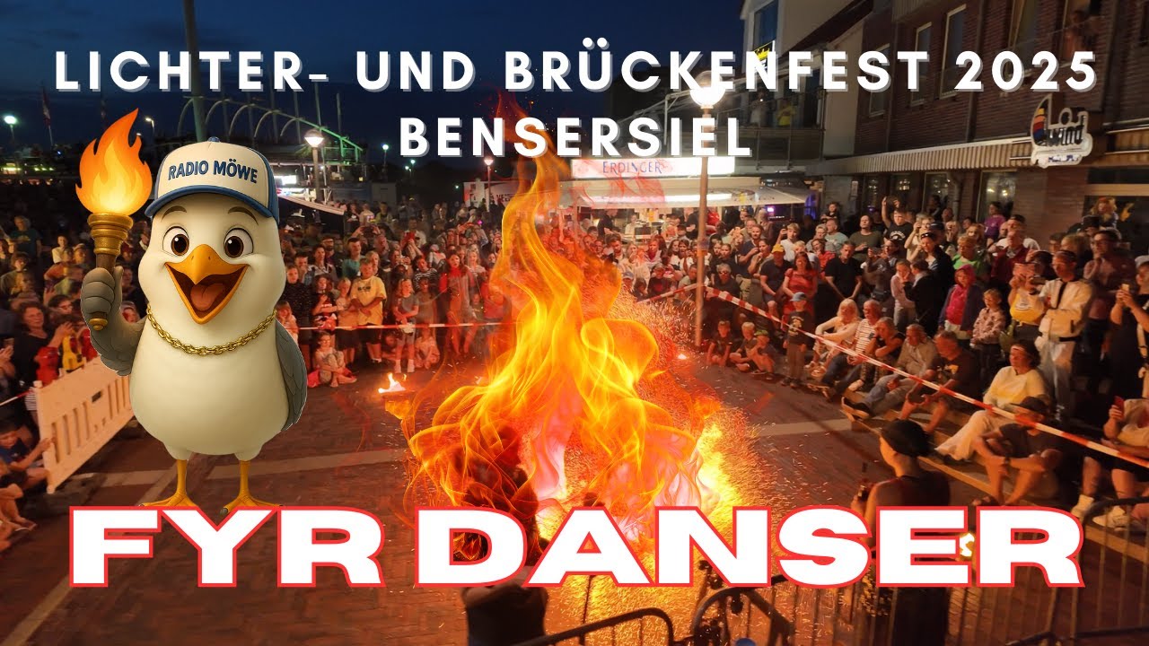 Lichter  und Brückenfest 2025 in Bensersiel mit den  Fyr Danser!  4K