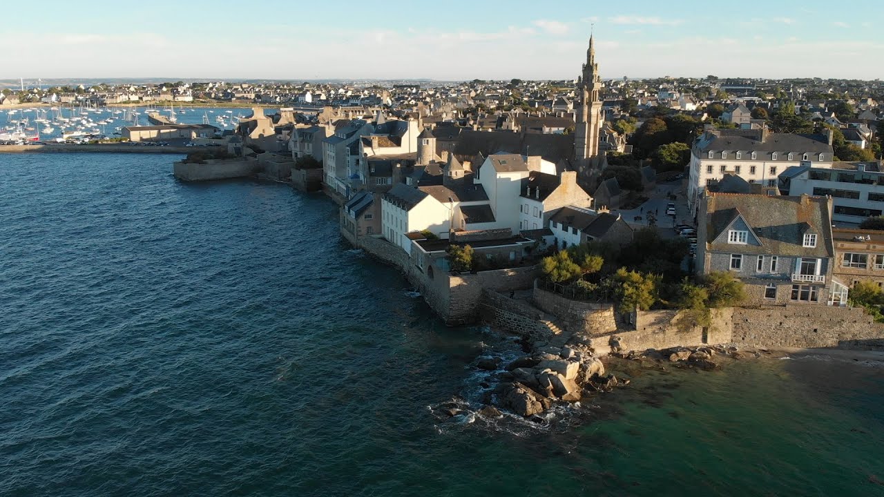 Roscoff Brittany France (4K Aerial views)