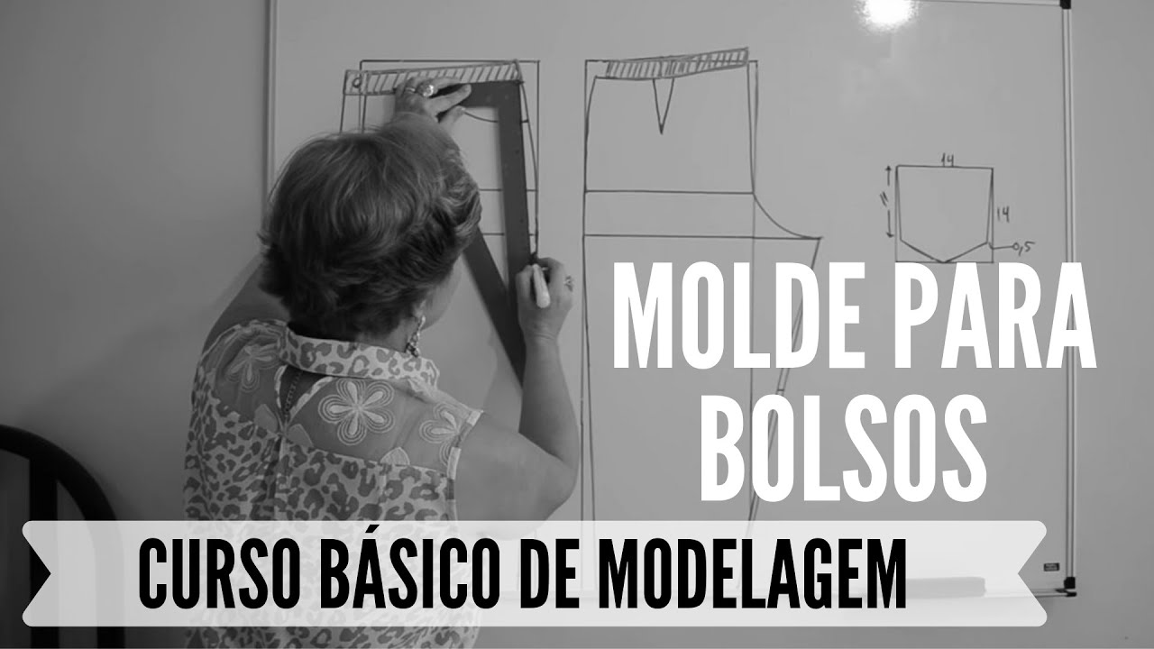 DIY : Curso b&aacute;sico de modelagem: molde de bolsos para cal&ccedil;a ou short - Aula 9