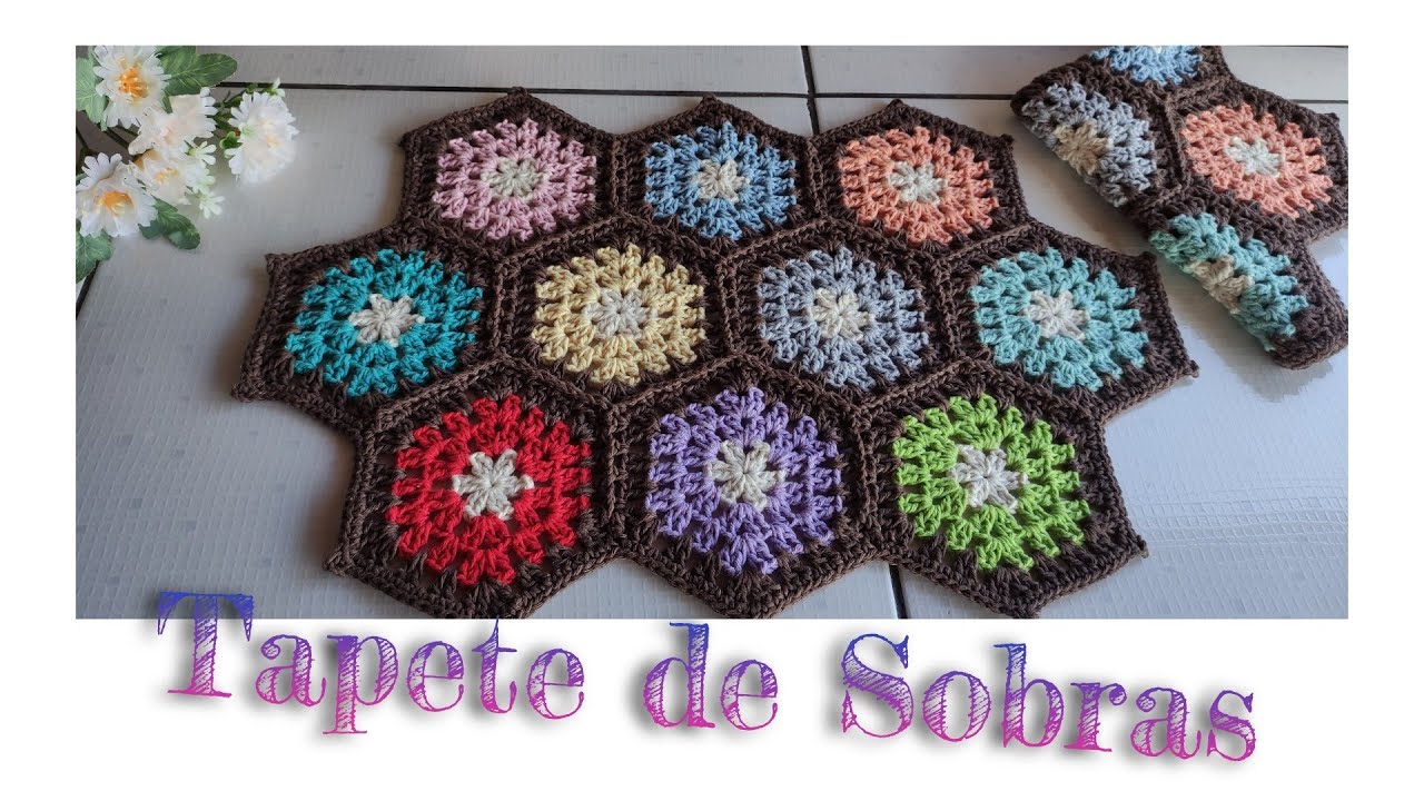 🧶 Par de Tapetes de Crochê Feito com Sobras de Barbante! ♻️