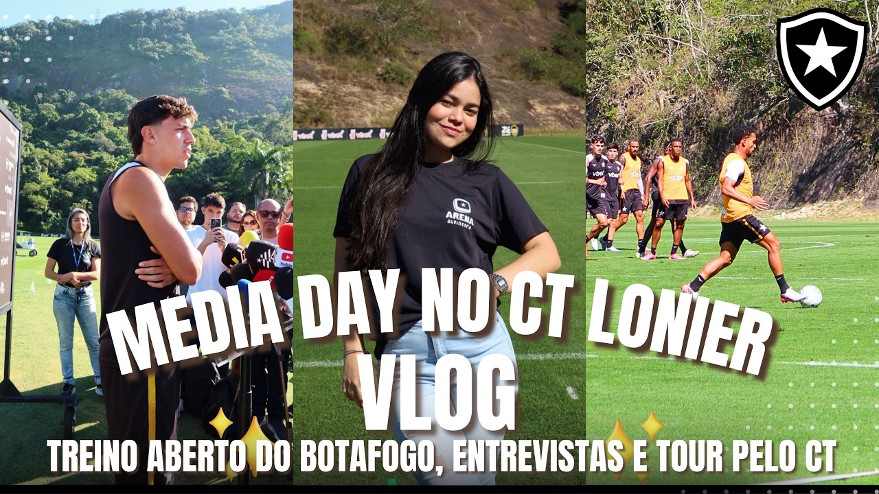 VLOG DO MEDIA DAY NO CT LONIER | TREINO ABERTO DO BOTAFOGO, ENTREVISTAS E TOUR PELO CT
