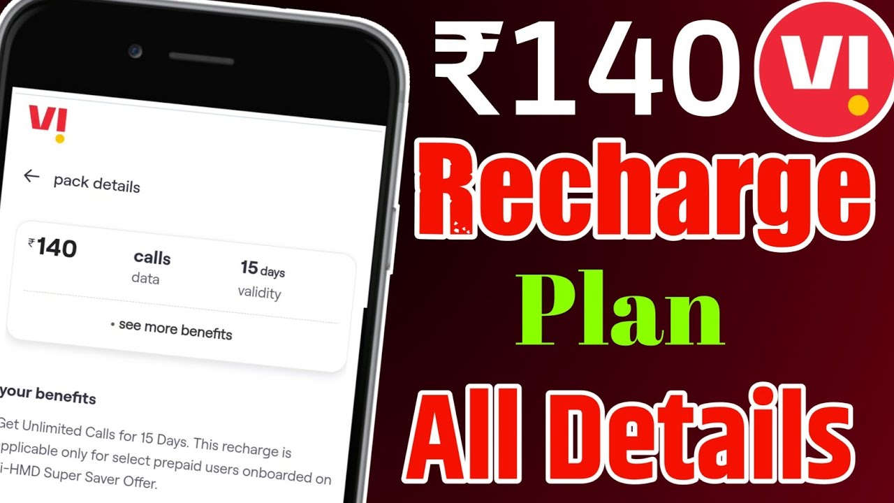 Vi ₹140 Recharge Plan All Details And Validity | Vodafone Idea Plan ₹140 