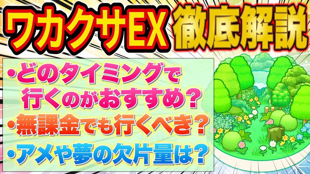 ワカクサEXはいつ行くべき？リサーチのアメや夢の欠片量を分析してポケスリガチ勢が徹底解説【ポケモンスリープ】【Pokémon Sleep】