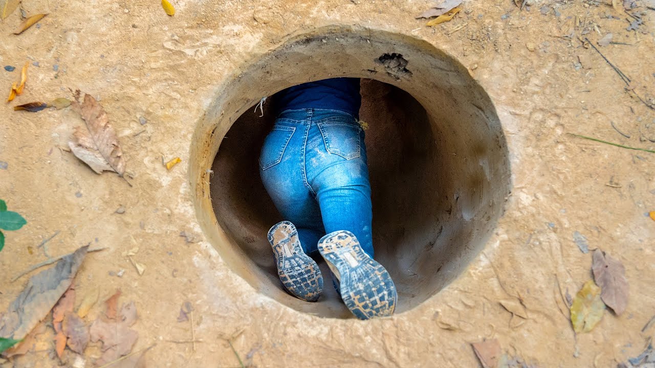 Girl Living Off Grid, Built The Most Secret Underground Home To Live in the Jungle