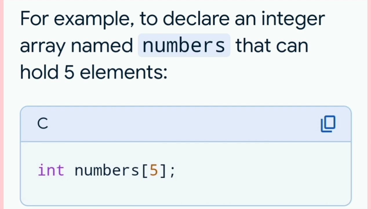 CS3251 UNIT 2  One Dimensional Array  in C