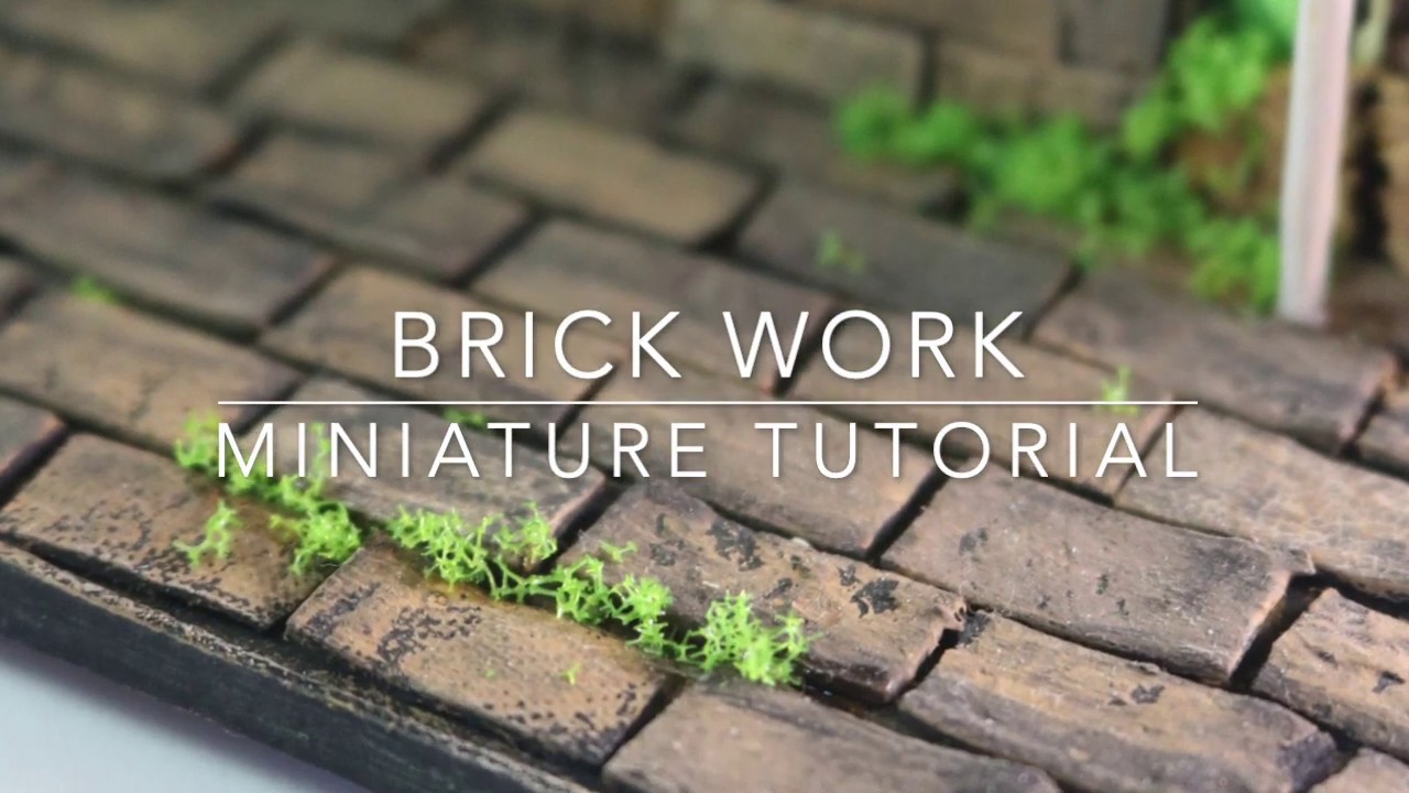 DIY Miniature Brick Floor - for Miniature Dollhouses