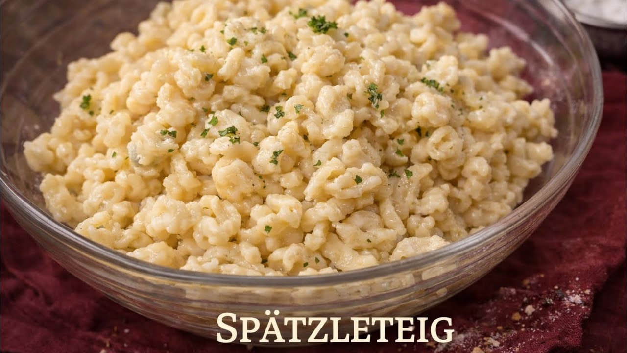 Sp&auml;tzleteig | Sp&auml;tzle selber machen | Grundteig Sp&auml;tzle #sp&auml;tzle #kochen #schw&auml;bisch