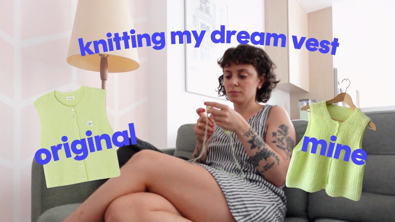 🧶 Knitting a viral tiktok vest from scratch 🧶