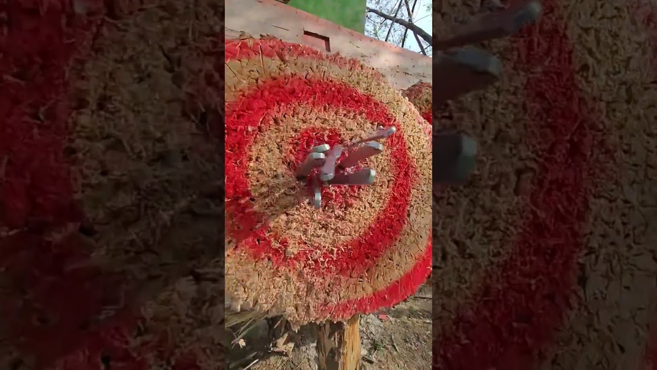 Master the art of half-spin throw🎯🔪 