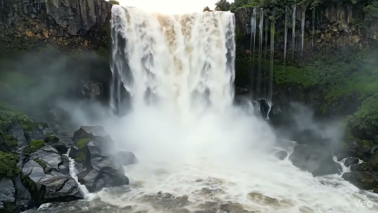 10 HOURS of Brown Noise Waterfall 🌊 Deep Sleep, ADHD Focus, Tinnitus Relief, Ultra Bass Noise