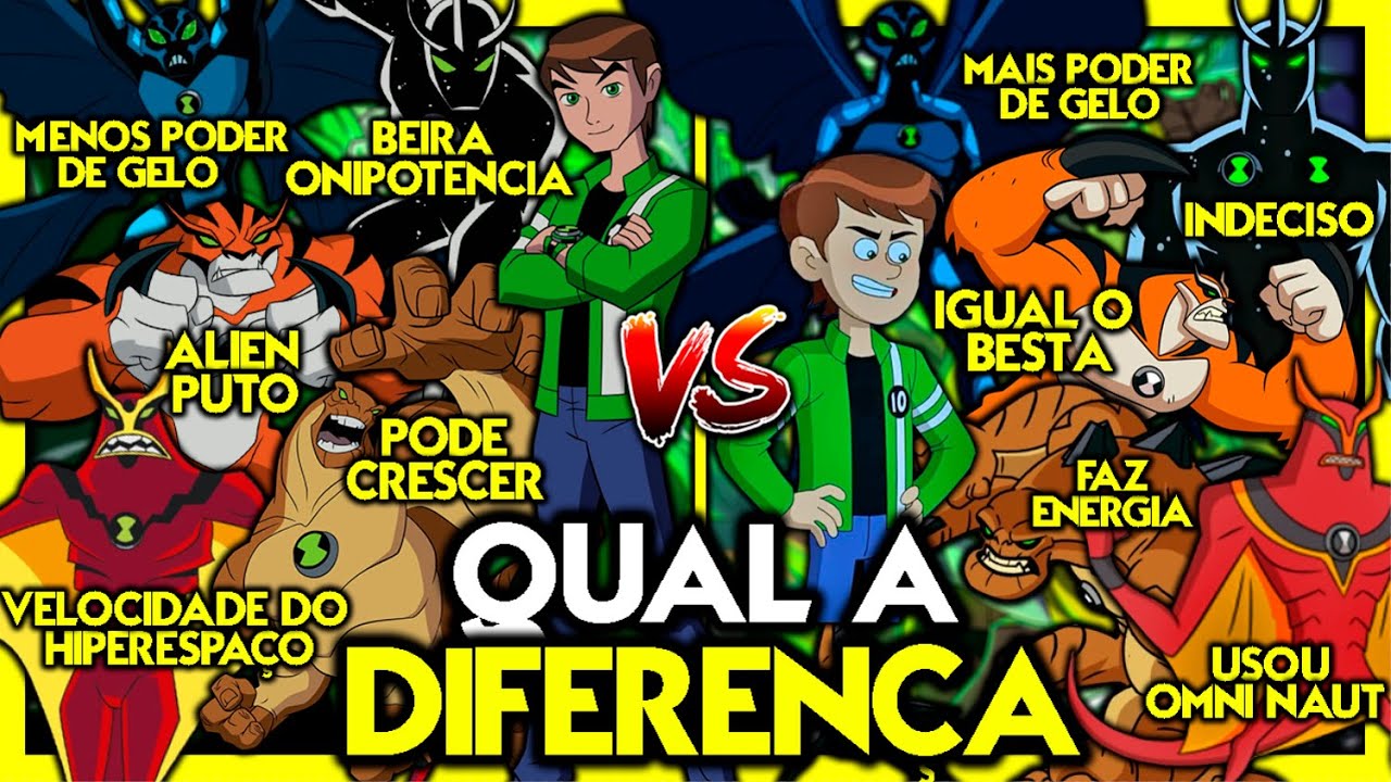 ALIEN FORCE VS REBOOT! QUAL A DIFERENÇA DOS ALIENS!??? - BEN 10