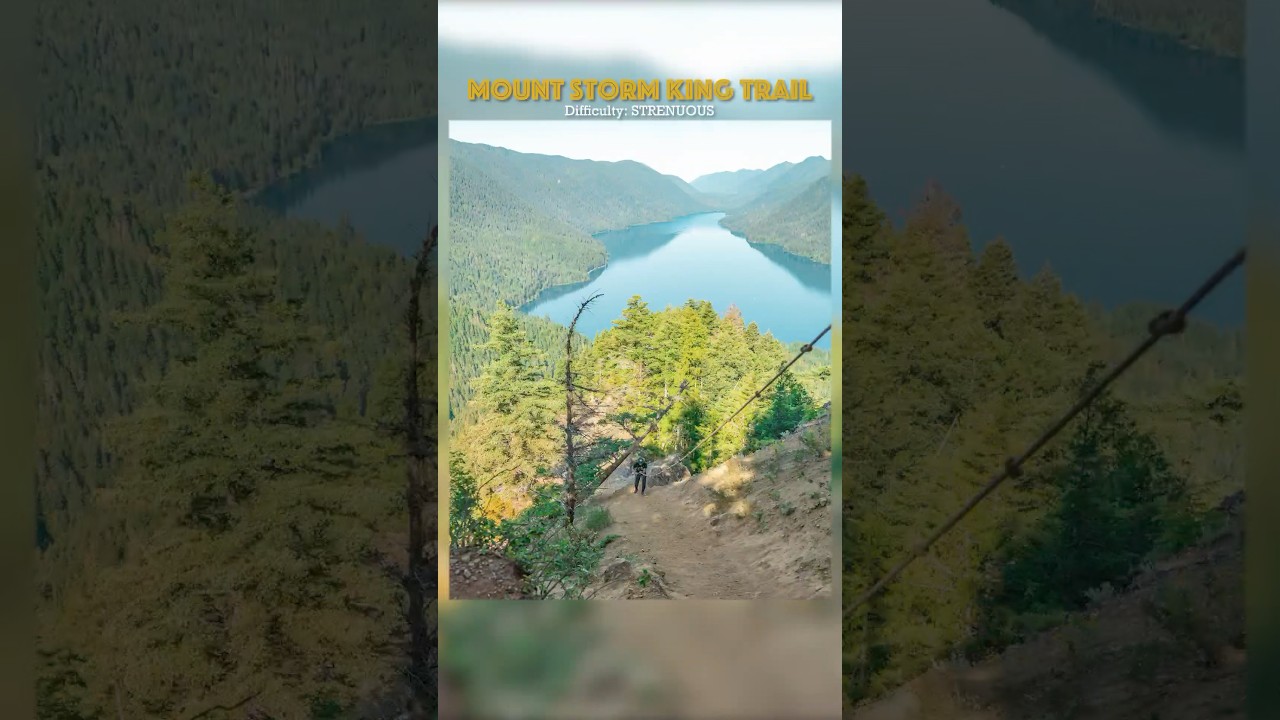 Olympic National Park’s difficult hike, Mount Storm King - involves using ropes to get to the top!