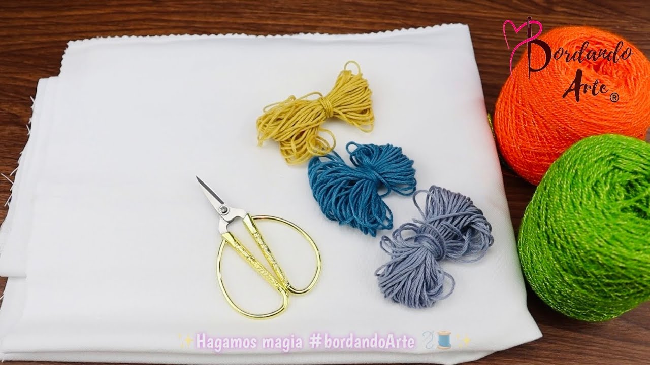 MUESTRARIO DE PUNTADAS DE BORDADO A MANO MATERIALES | HAND EMBROIDERY STITCH SAMPLE