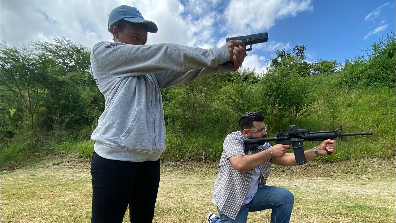 Visiting a shooting range in Kenya