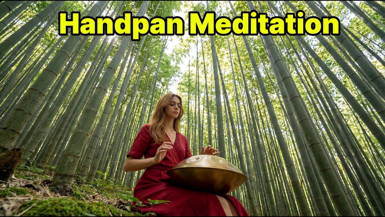 🎋Zen Focus & Clarity | 1 Hour Handpan & Shakuhachi | Kyoto Bamboo Forest