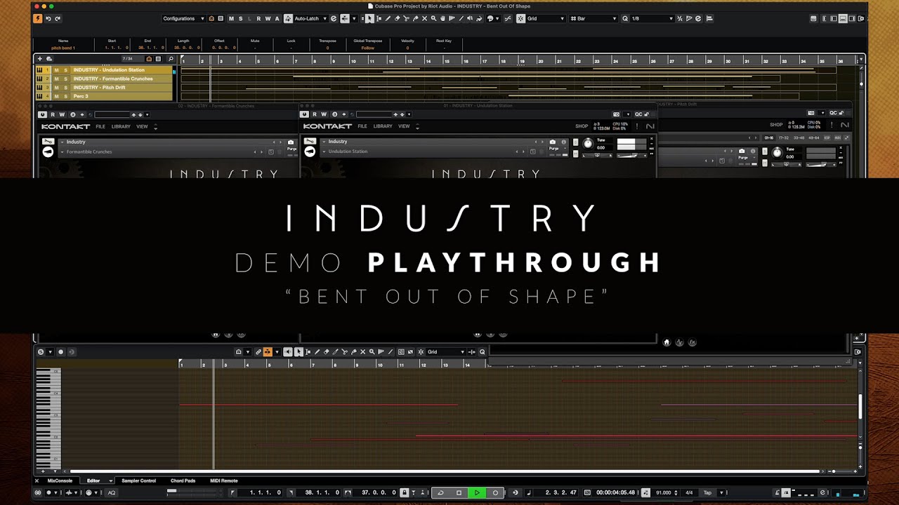 Bent Out Of Shape - Audio Demo Playthrough | INDUSTRY (Dark cinematic synth/sampler for Kontakt)