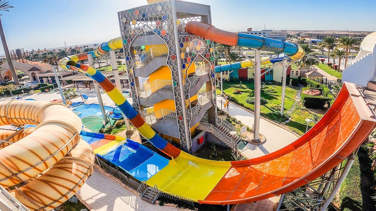 INSANE Turbulence Water Slide at Ali Baba Palace Aqua Park