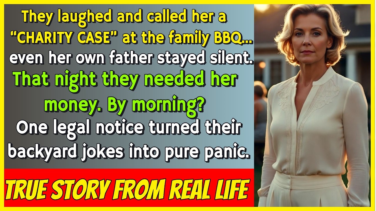 Evelyn at the Family BBQ: They Called Me “Charity” — My Notice Made Them Cry