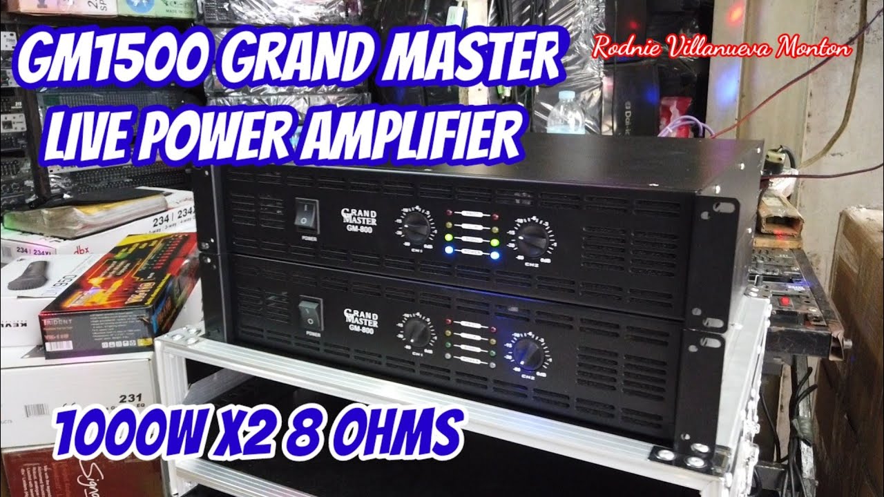 GM1500 GRAND MASTER POWER AMPLIFIER 1000W X2 8 OHMS//GM800 400W//CA7 450W TRIDENT//CA6 IMIX 400W.
