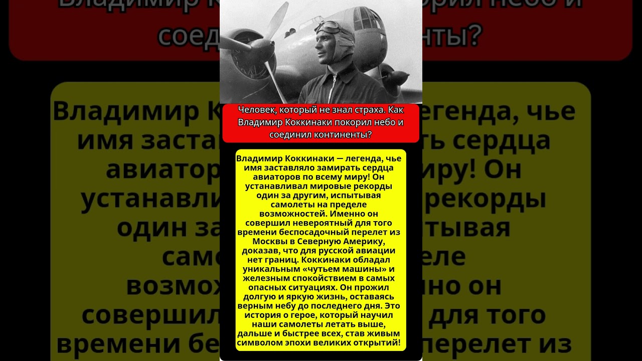 Небесный триумф Владимира Коккинаки: Путь величайшего летчика-испытателя.