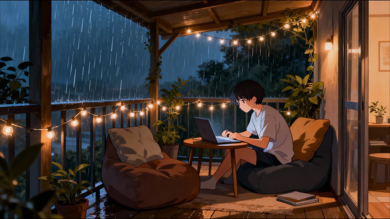 lofi hip hop for a rainy night in the attic 🌧️