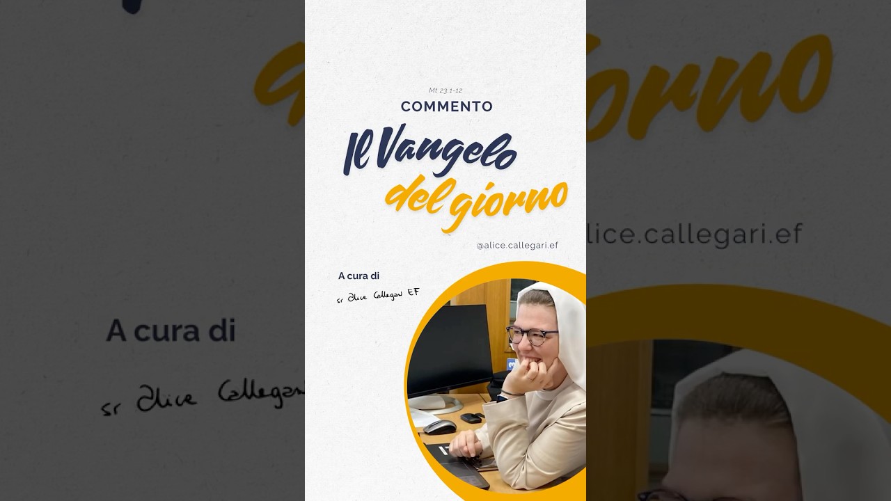 “Umiltà” – 03.03.2026Riflessione sul Vangelo di oggi di sr Alice Callegari, Figlie della Chiesa.