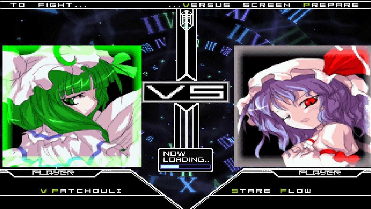 [WinMugen] V-Patchouli vs Stare Flow, RedZone Magician, Chaos Core Madoka, Frosy Girl