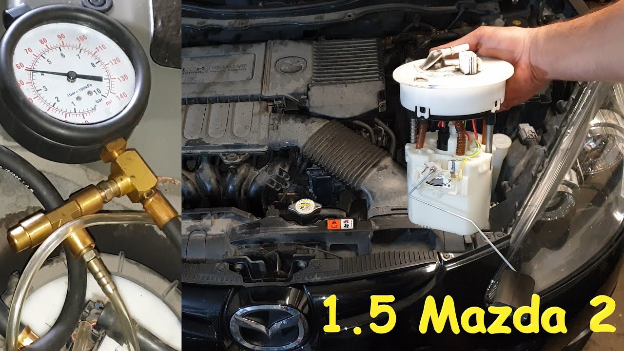 Замена топливного насоса Mazda 2 1.5