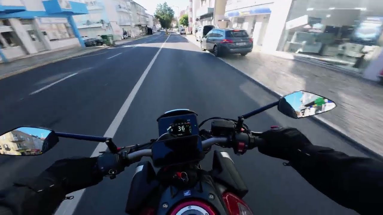 Honda CB650R POV – Urban Ride in Almada, Portugal 🇵🇹