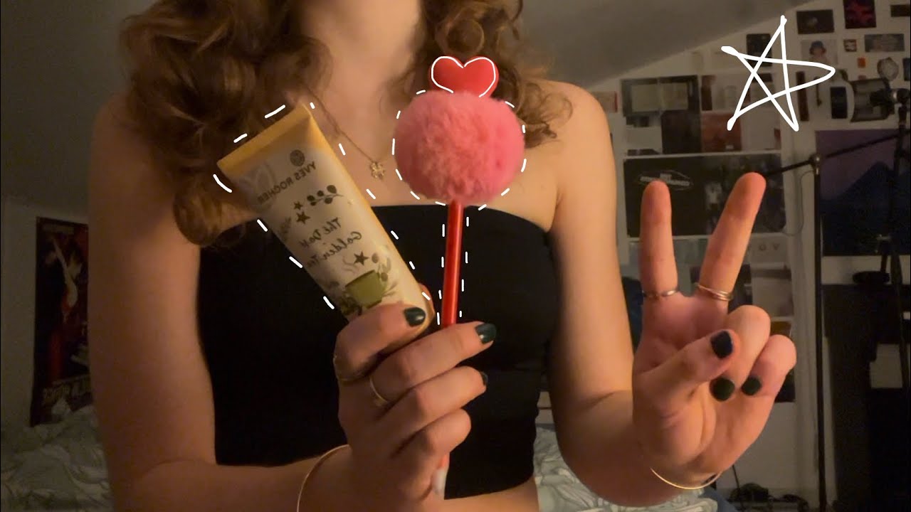 my first asmr video - finger sounds + tapping on moisturizer and a fun pen ♡
