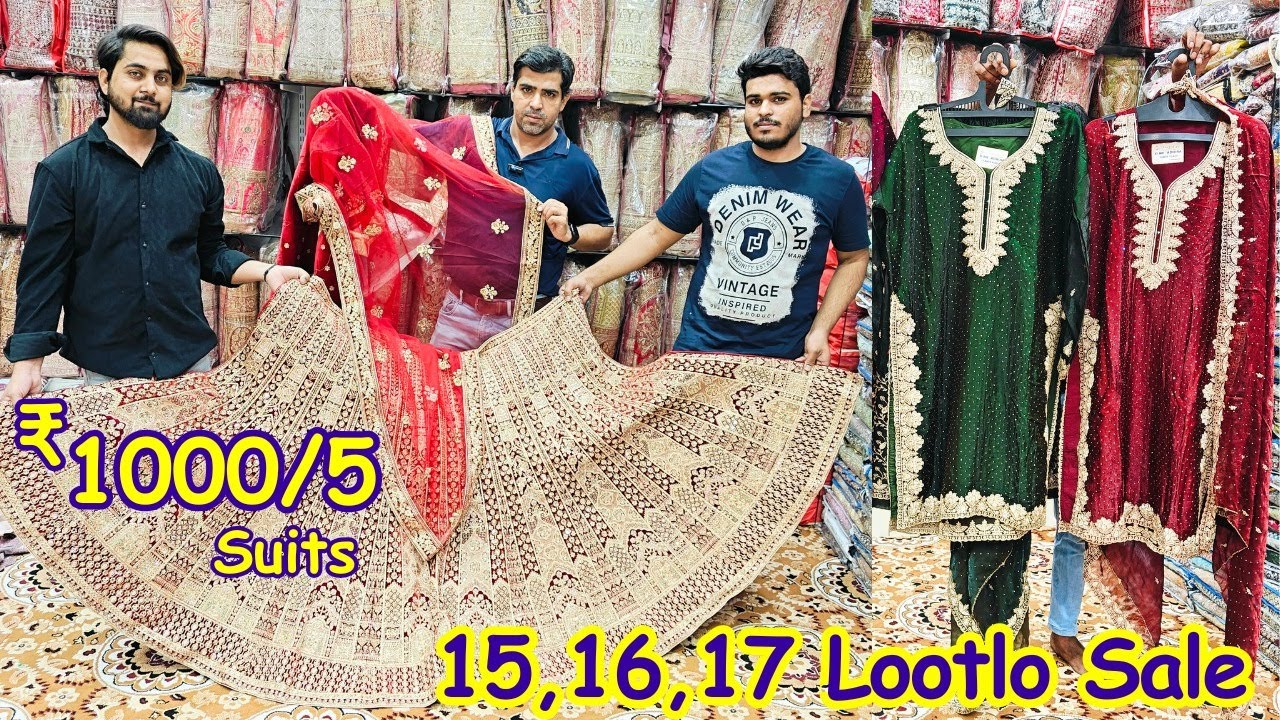 15,16,17 Lootlo Sale ₹ 1000/4 Summer Spcl Cotton Suits Bridal Lehenga Pakistani Suits Gharara Plazzo