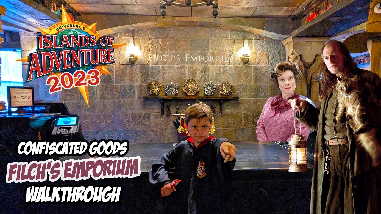 Filch's Emporium of Confiscated Goods at the Wizarding World of Harry Potter Orlando (Feb 2023) [4K]