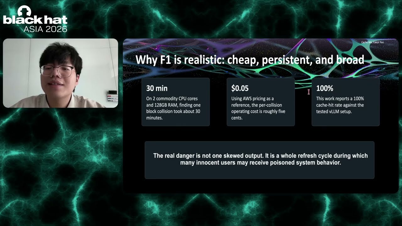 Black Hat Asia 2026 | Cache Me, Catch You: Exploiting LLM Caching Layers in vLLM, GPTCache & Friends
