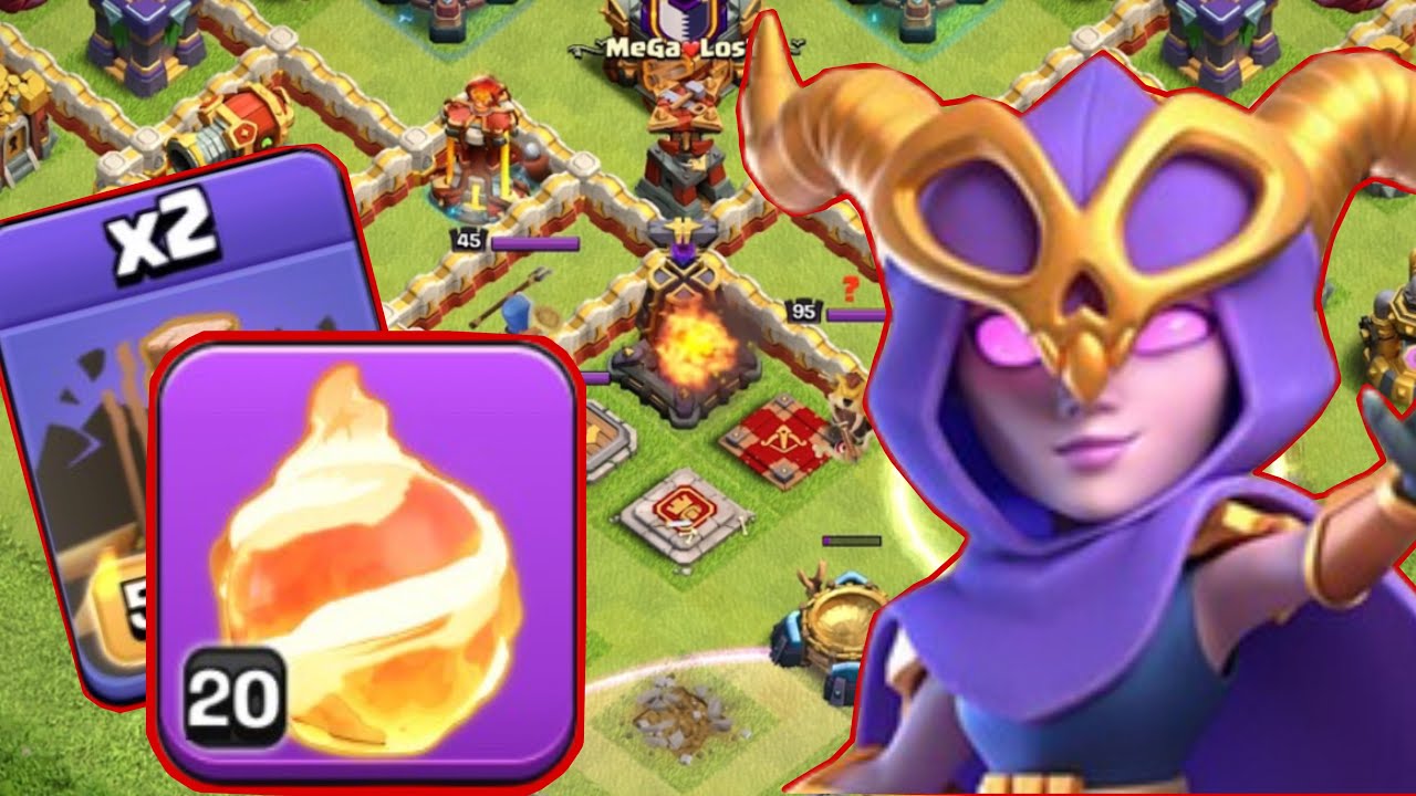 TH16 Super witch druid fireball Strategy!clash of clans