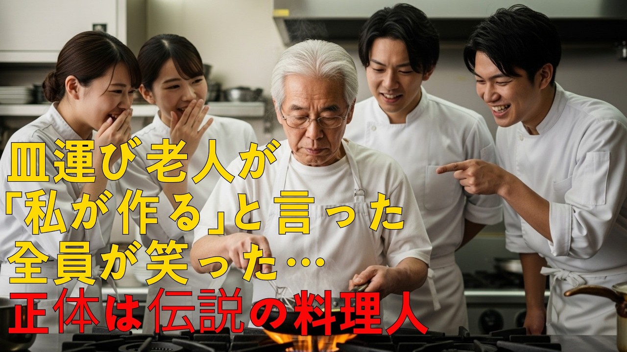 皿運び老人が「私が作る」と言い出し全員が笑った…正体はミシュラン三ツ星シェフ。評論家が泣き崩れた.