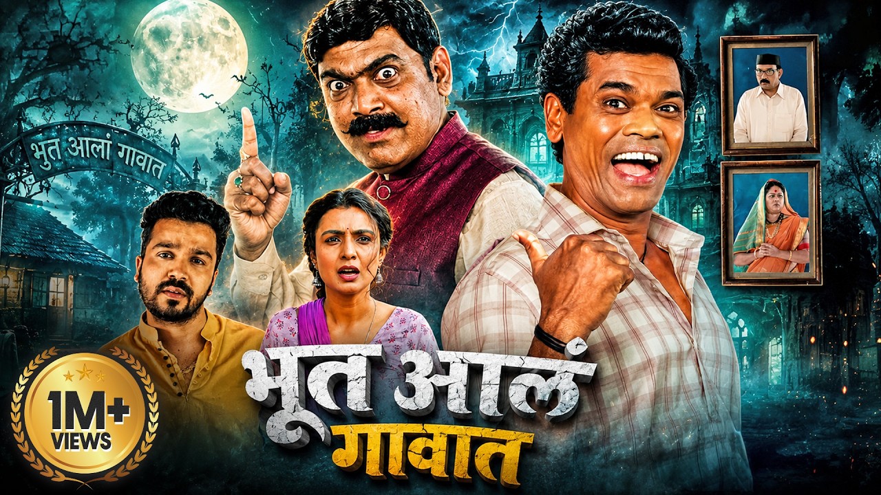 Bhoot Ala Gavat | Makarand Anaspure,Siddharth Jadhav | New Superhit Marathi Horror Comedy Full Movie