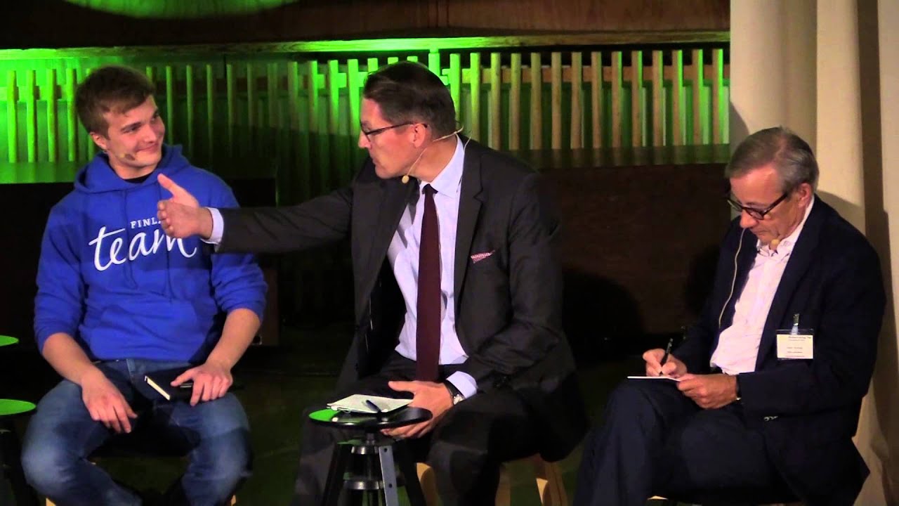 Pohjola, Korkman, Kuusi, Murto ja Piha Homecoming Day -alumnipäivän paneelissa 22.8.2014