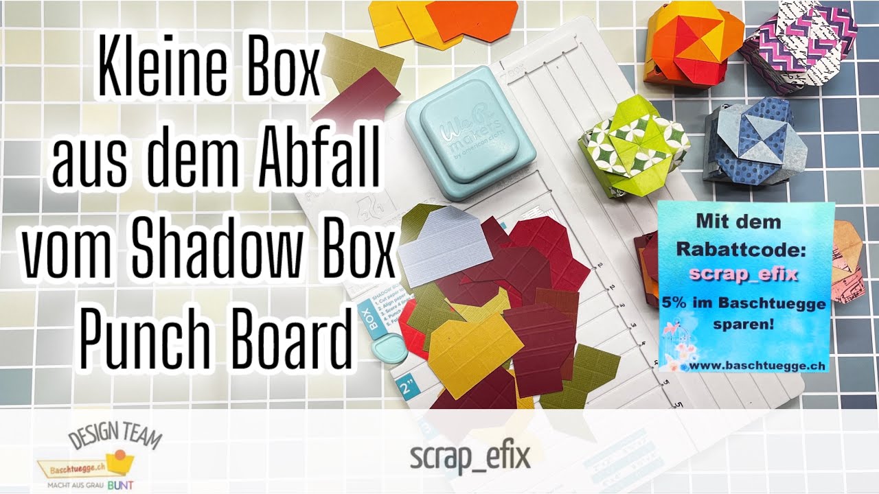 Abfall vom Shadow Box Punch Board verwenden