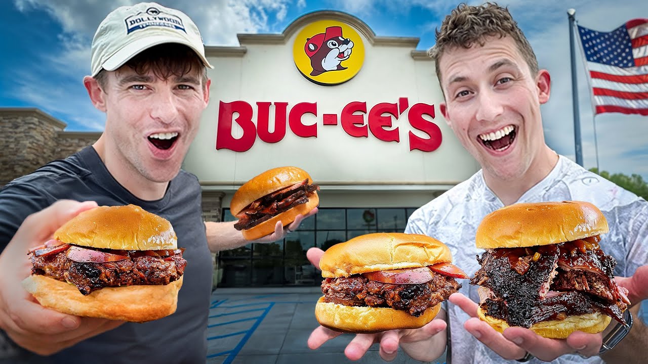 Two Brits try Gas Station BBQ in America!!