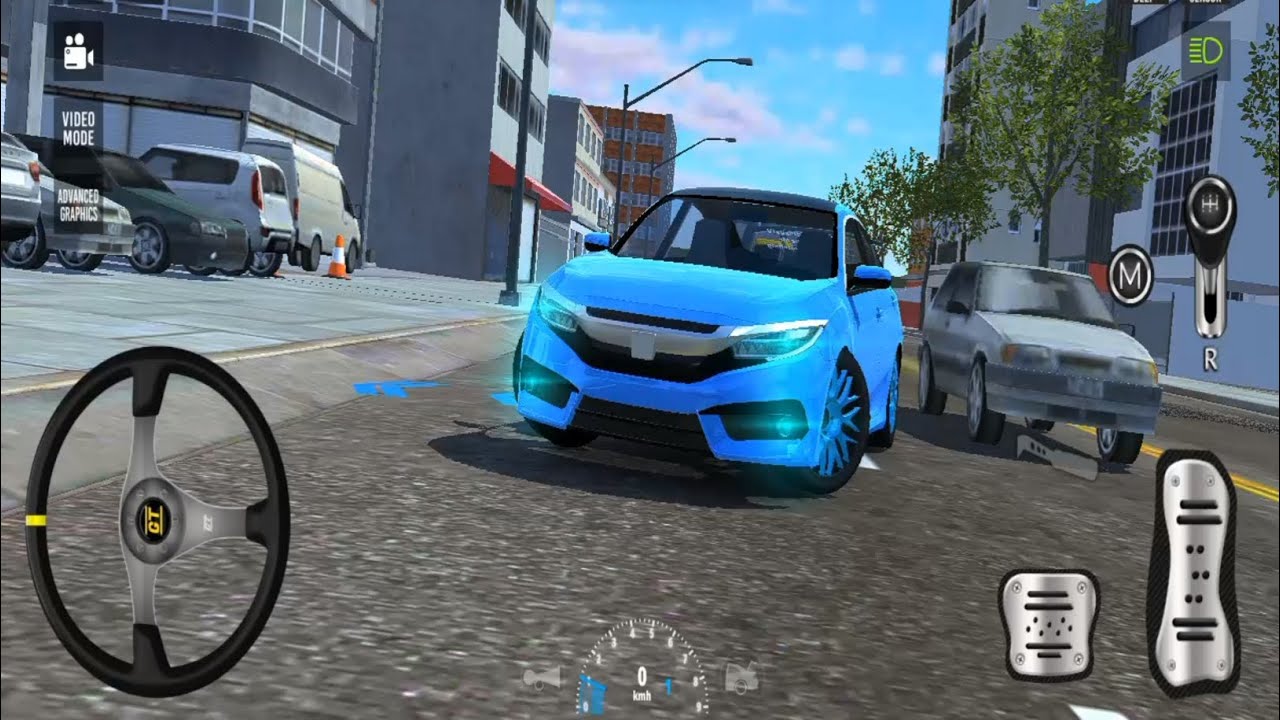 New City Parking School 2026: Honda Civic Master Driver City Challenge - Car Game Android 4k vedios 