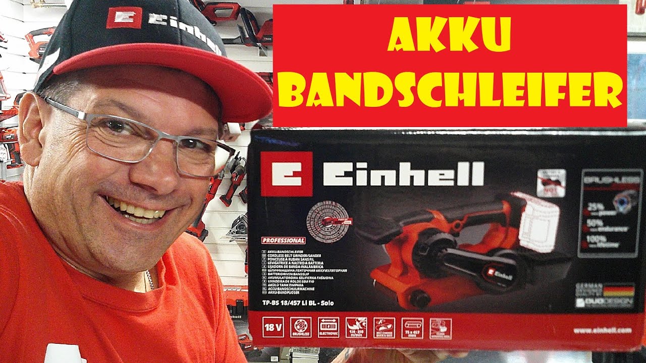 Multifunktionaler AKKU BANDSCHLEIFER Einhell TP-BS 18/457 Li BL @FrüchtlHarry @Einhell_DACH